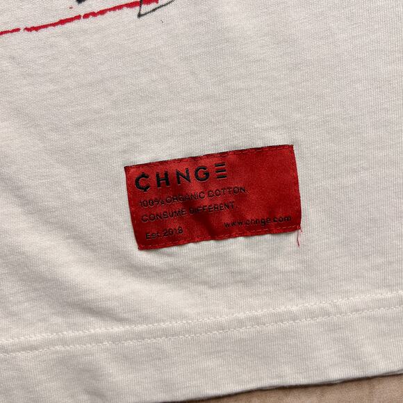 CHNGE One Race Human Face Art Print T-Shirt Oversized Loose Fit Streetwear Punk - Picture 5 of 8